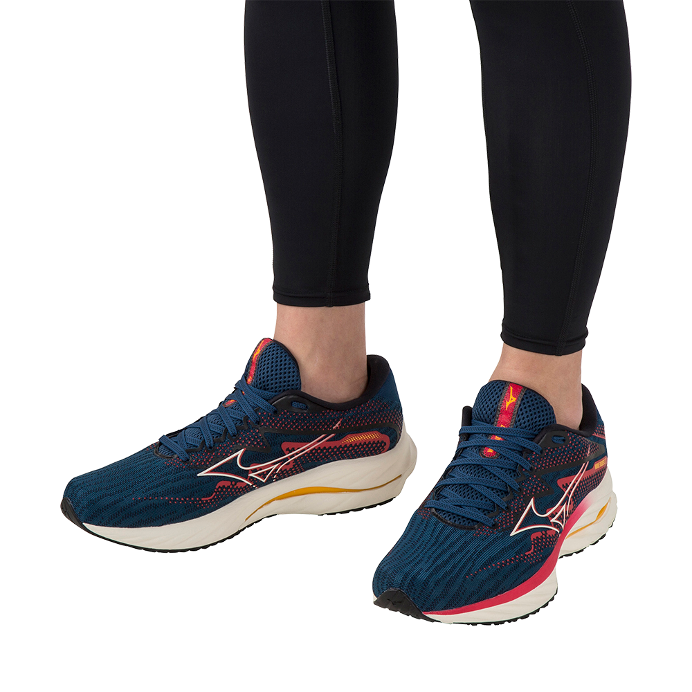 Mizuno Men's Wave Rider 27 - Blue Opal/Papyrus/Ski Patrol