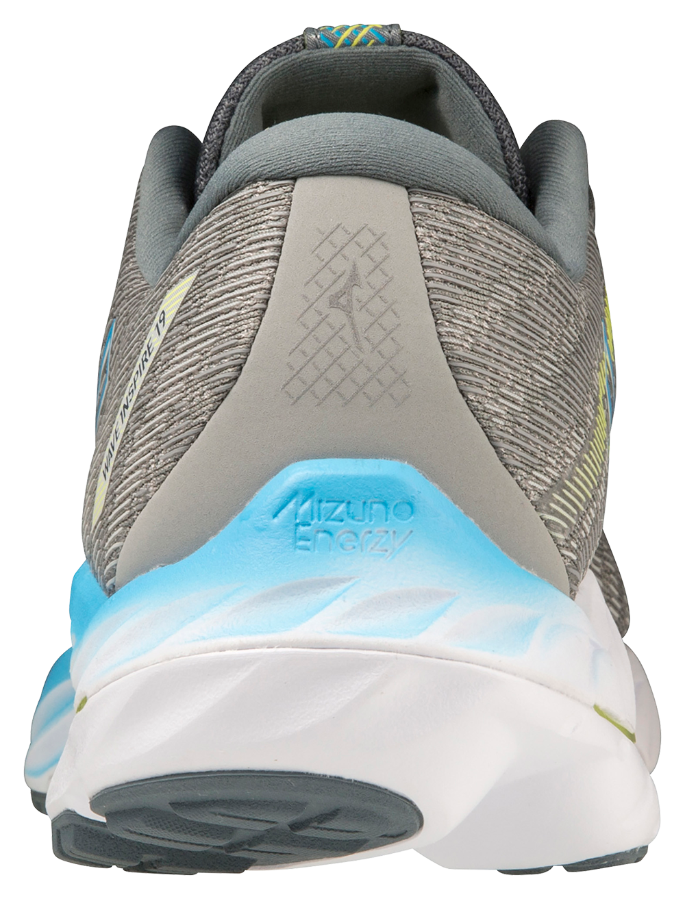 Mizuno Men's Wave Inspire 19 - Ultimate Gray/Jet Blue/Bolt 2 (Neon)