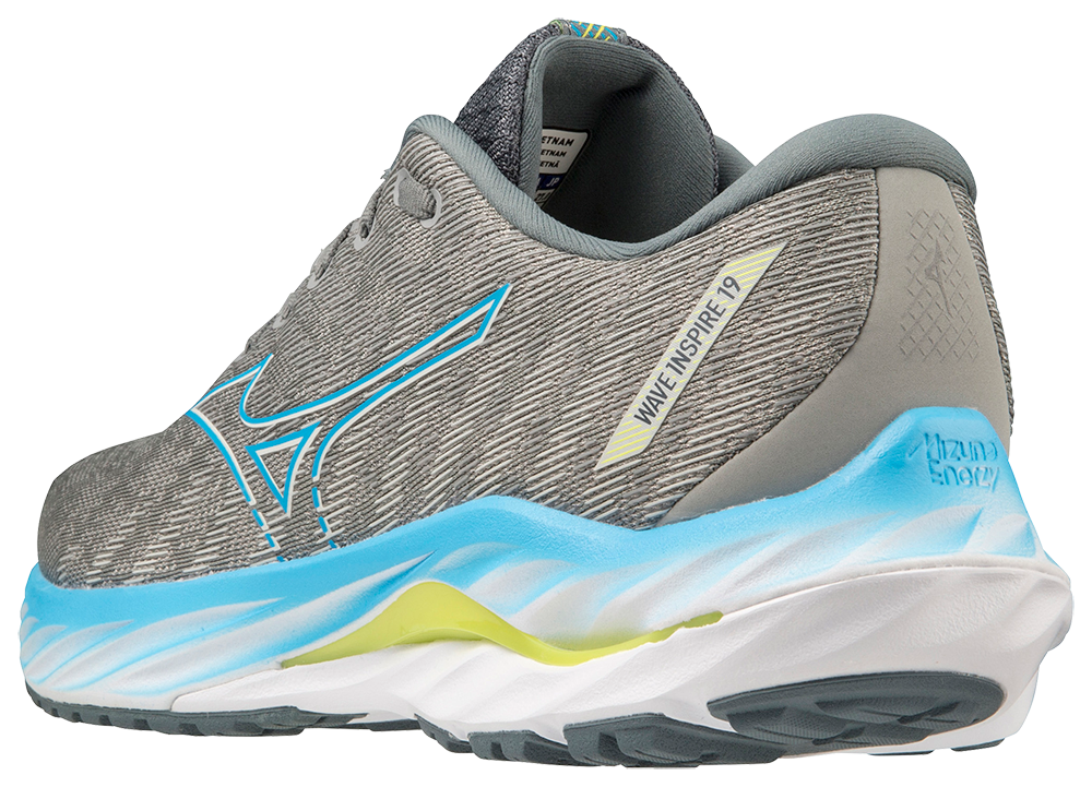 Mizuno Men's Wave Inspire 19 - Ultimate Gray/Jet Blue/Bolt 2 (Neon)