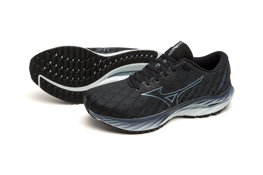 Mizuno Men's Wave Inspire 19 2E - Black/Glacial Ridge/Illusion Blue