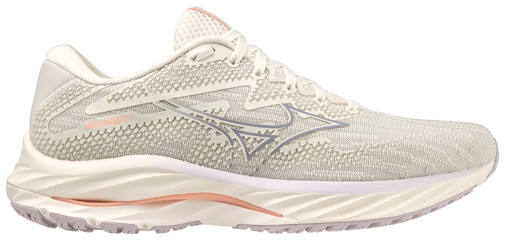 Mizuno Women's Wave Rider 27 - Snow White/Silver Bullet/Thistle