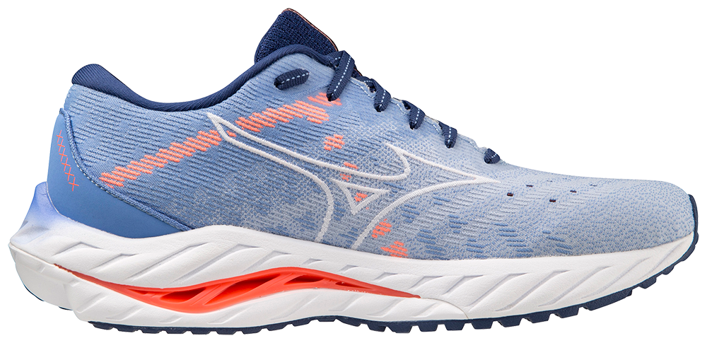 Mizuno Women's Wave Inspire 19 SSW - Blue Henon/White/Neon Flame