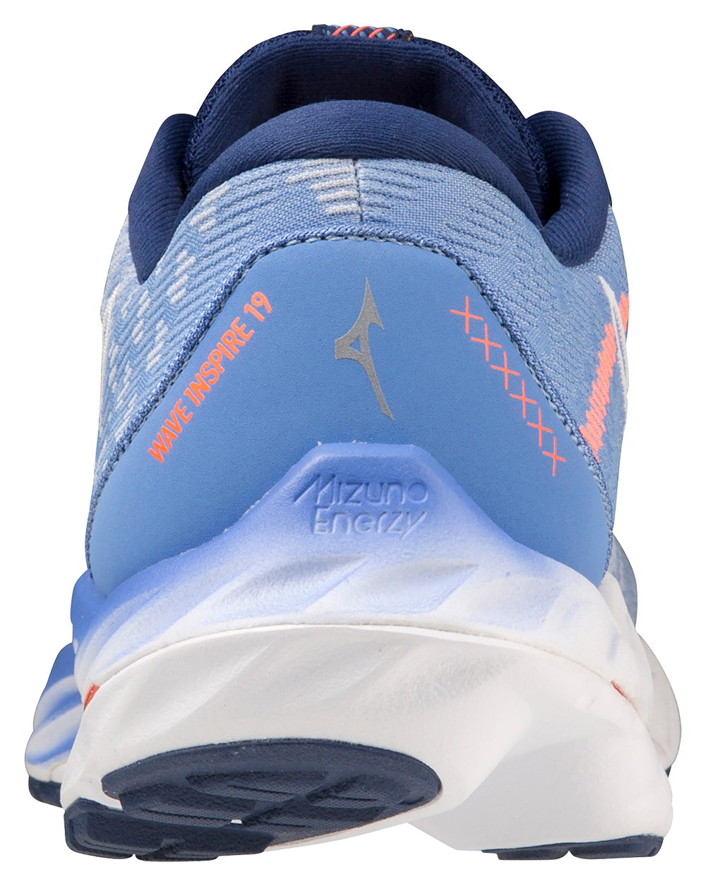 Mizuno Women's Wave Inspire 19 SSW - Blue Henon/White/Neon Flame