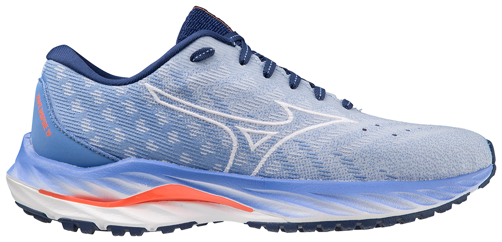 Mizuno Women's Wave Inspire 19 SSW - Blue Henon/White/Neon Flame