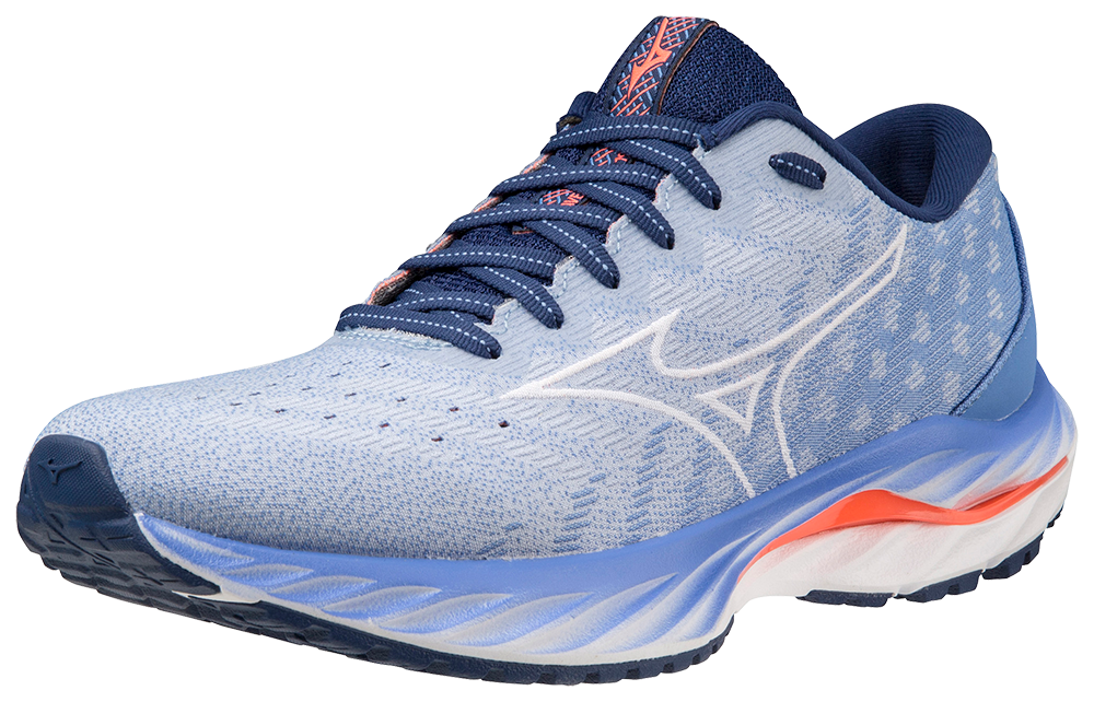 Mizuno Women's Wave Inspire 19 SSW - Blue Henon/White/Neon Flame