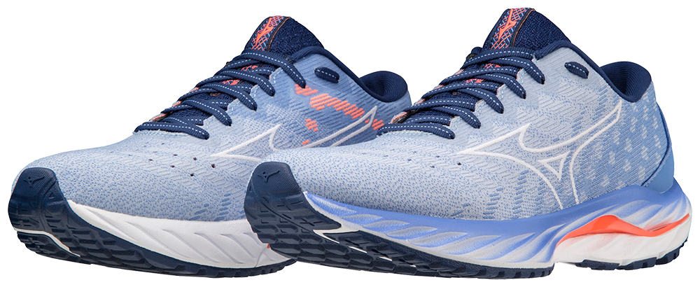 Mizuno Women's Wave Inspire 19 SSW - Blue Henon/White/Neon Flame