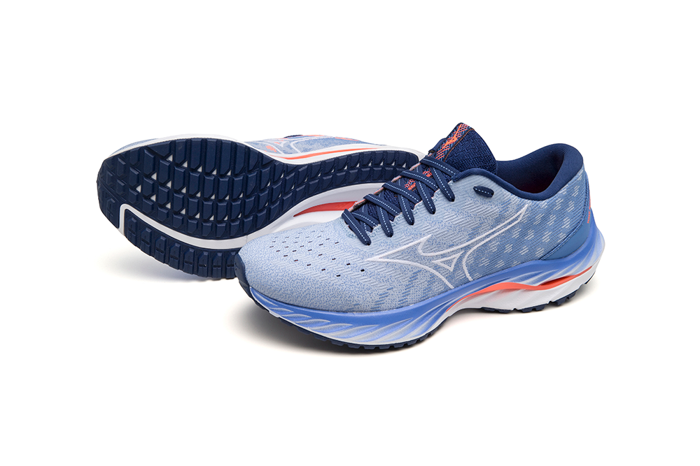 Mizuno Women's Wave Inspire 19 SSW - Blue Henon/White/Neon Flame