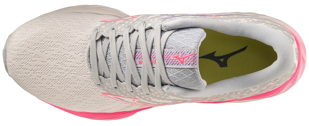 Mizuno Women's Wave Inspire 19 - Snow White/Sakura Glow/Purple Punch