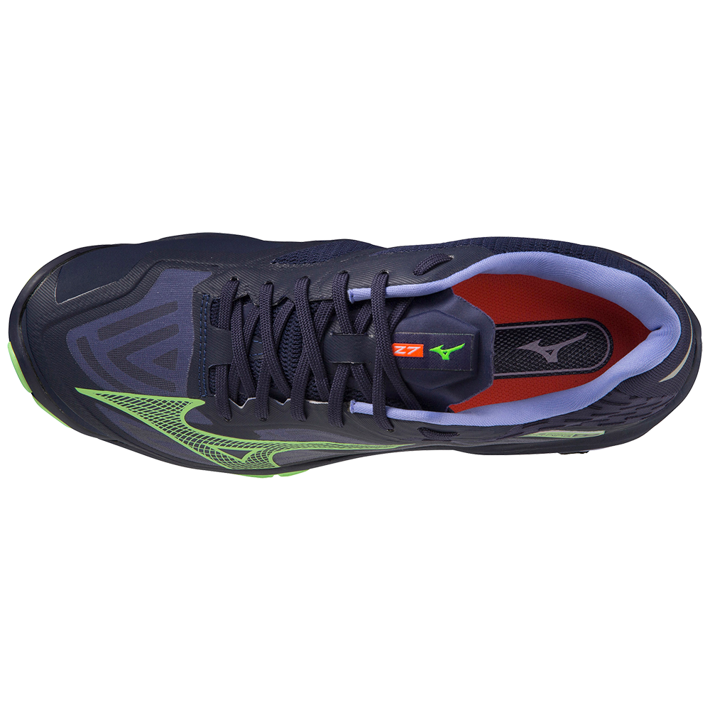 Mizuno Men's Wave Lighting Z7 - Evening Blue/Techno Green/Iolite