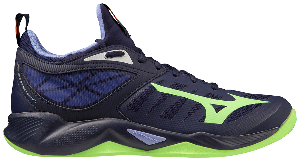 Mizuno Unisex's Wave Dimension - Evening Blue/Techno Green/Iolite