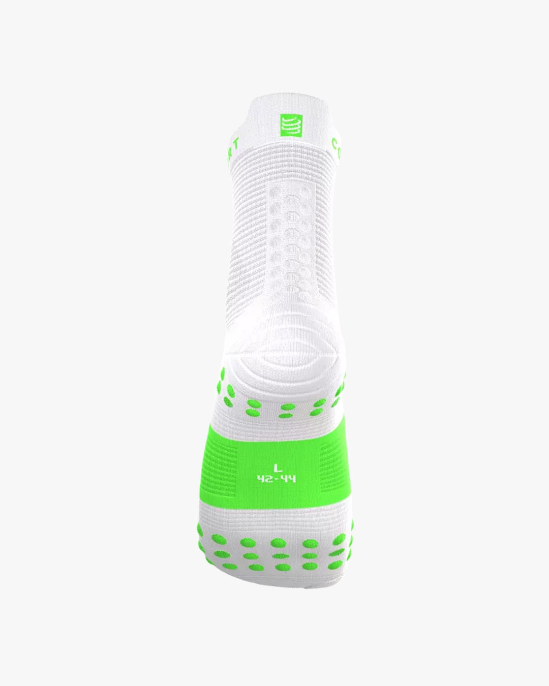 Compressport Unisex's Pro Racing Socks v4.0 Run High - Ironman 2026 - L1 - Neon Green/White