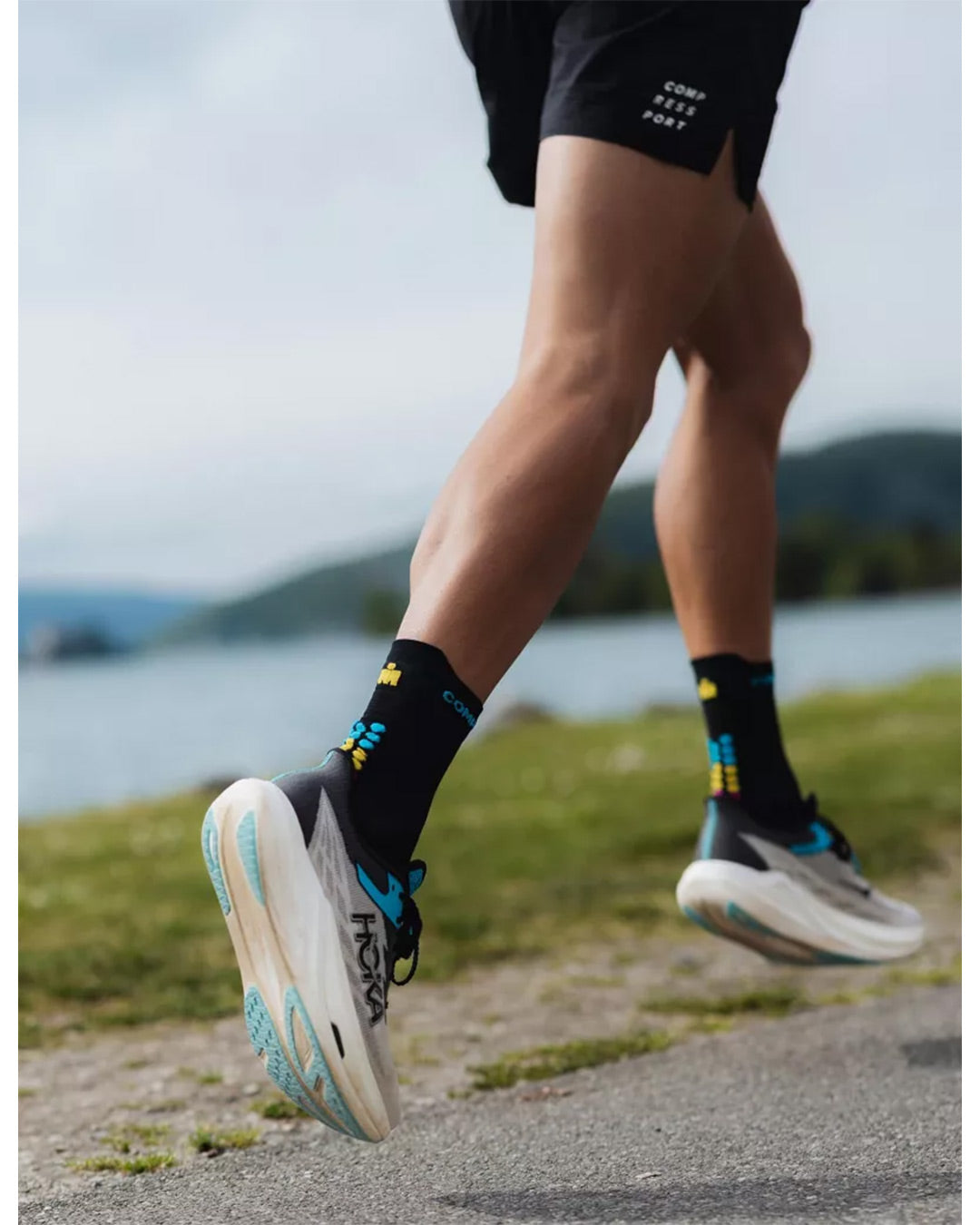 Compressport Unisex's Pro Racing Socks v4.0 Run High Ironman 2026 L2 - Black