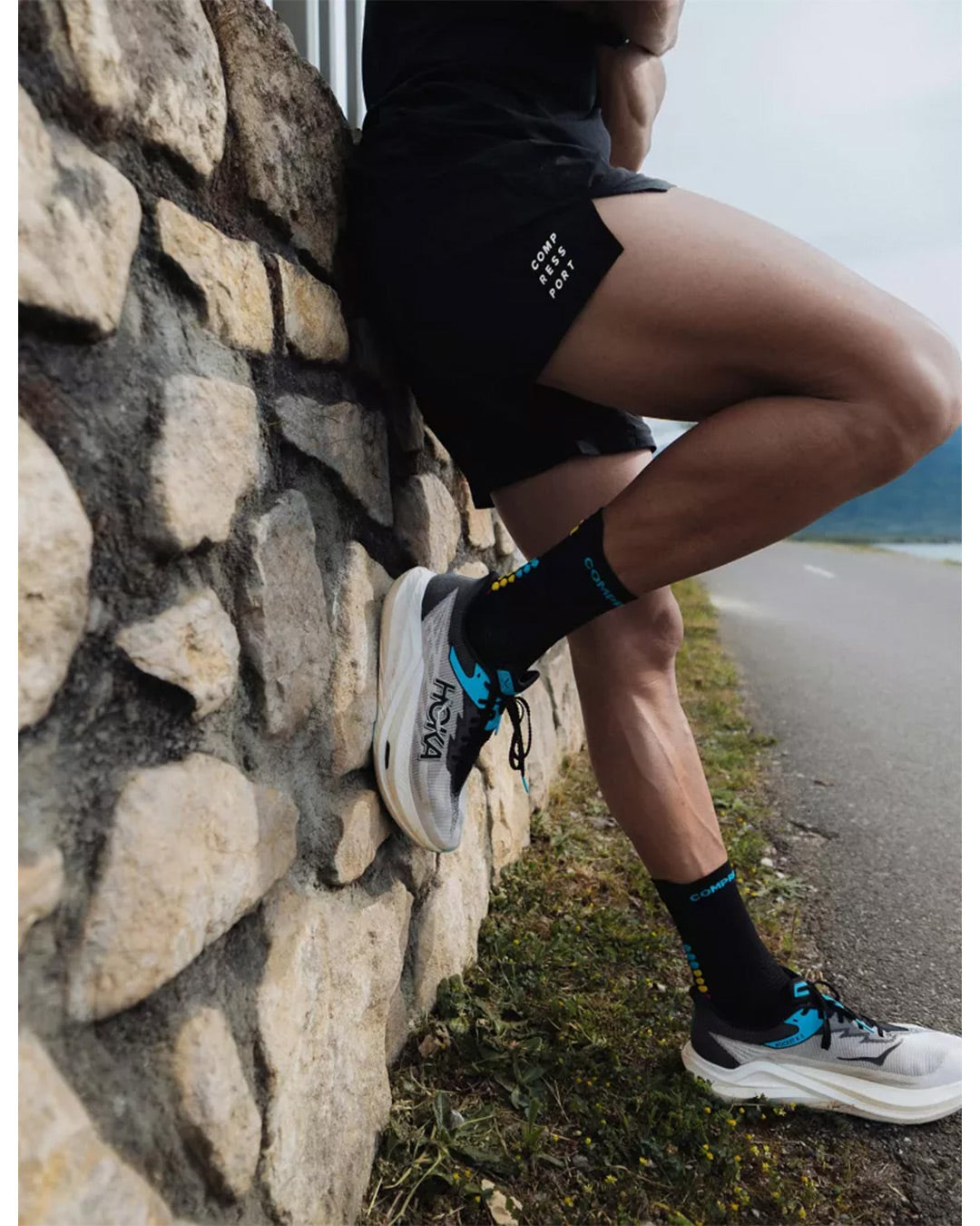 Compressport Unisex's Pro Racing Socks v4.0 Run High Ironman 2026 L2 - Black