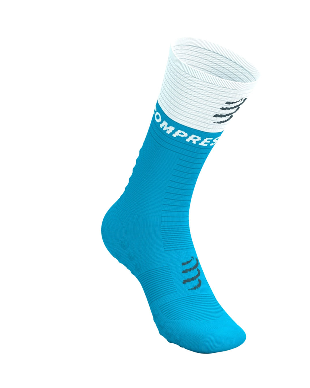 Compressport Unisex's Mid Compression Socks v2.0 - Norse Blue/White