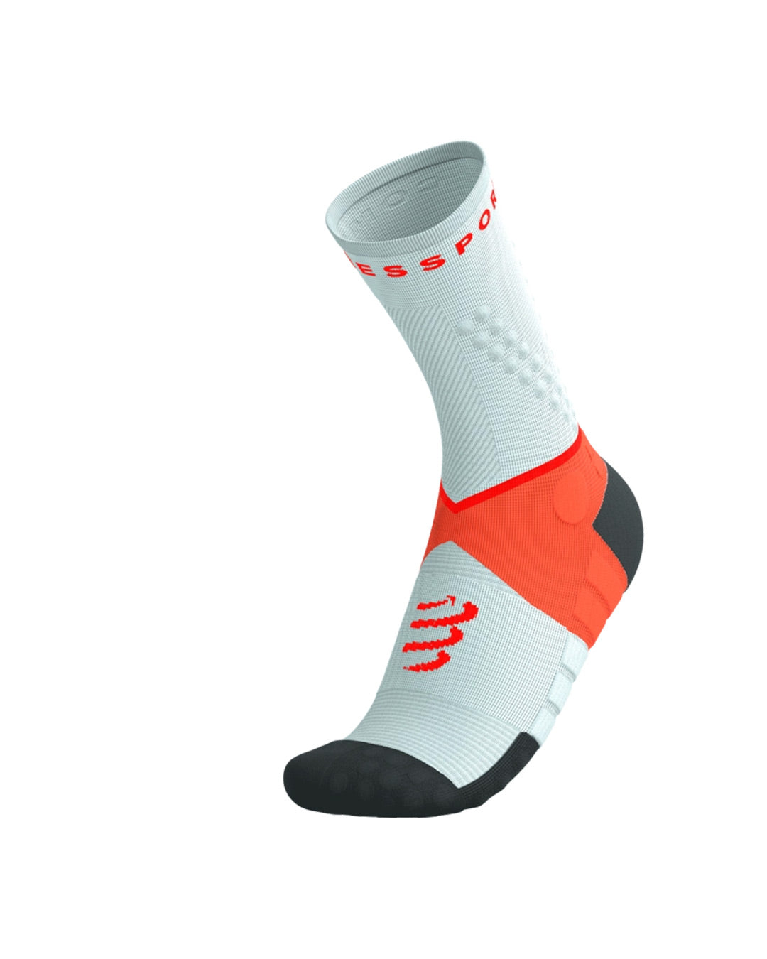 Compressport Unisex's Ultra Trail Socks v2.0 - Gray Violet/Tigerlily