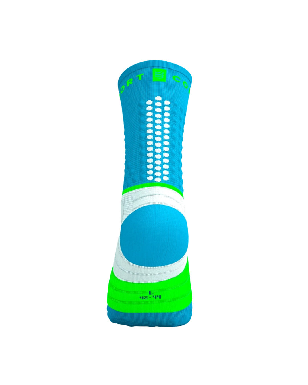 Compressport Unisex's Ultra Trail Socks v2.0 - Norse Blue/Neon Green