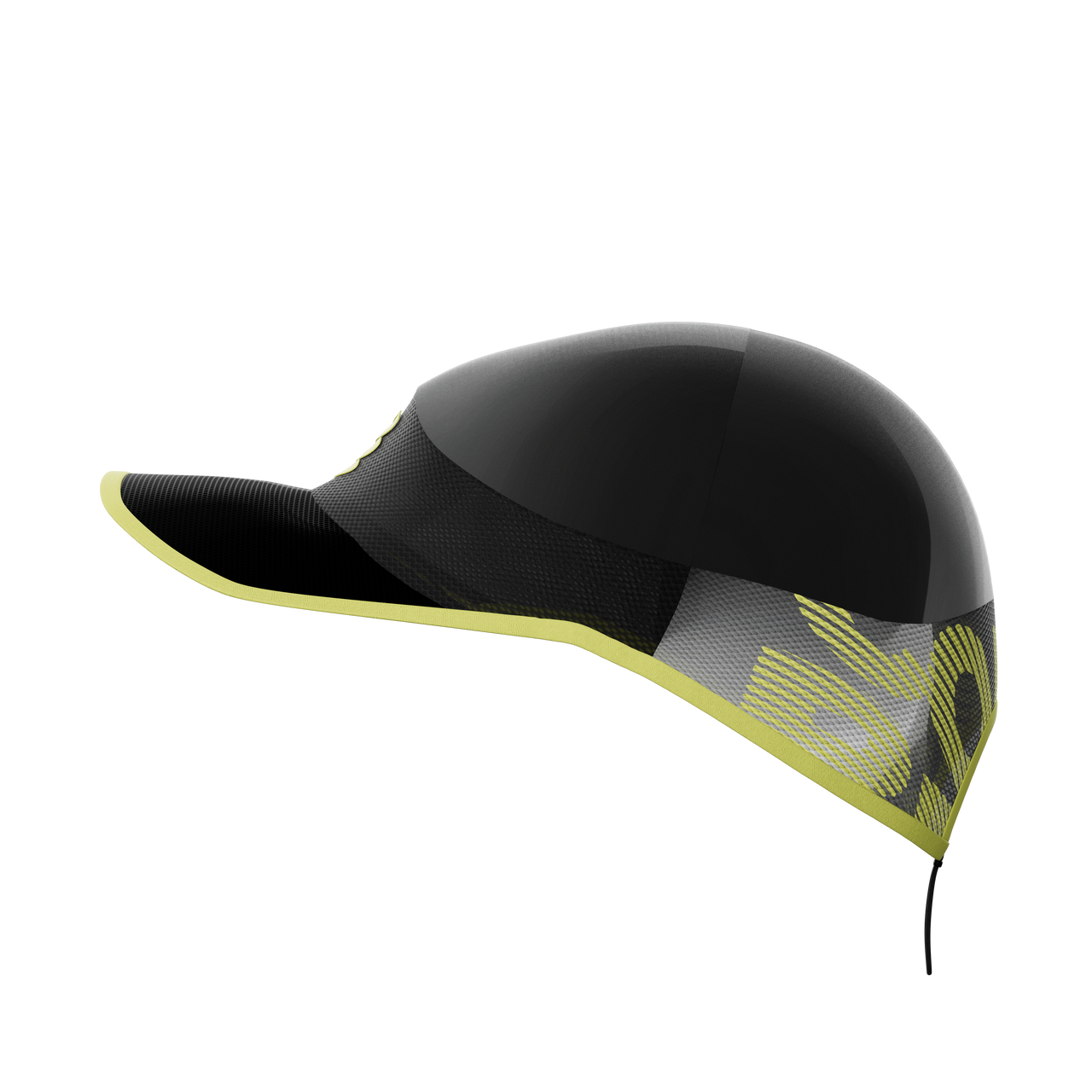 Compressport Unisex's Pro Racing Cap - Black/White/Safety Yellow