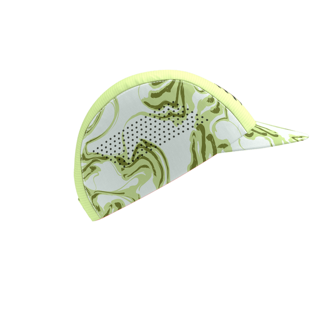 Compressport Unisex's Pro Racing Cap - Green Camo/Fluo Red