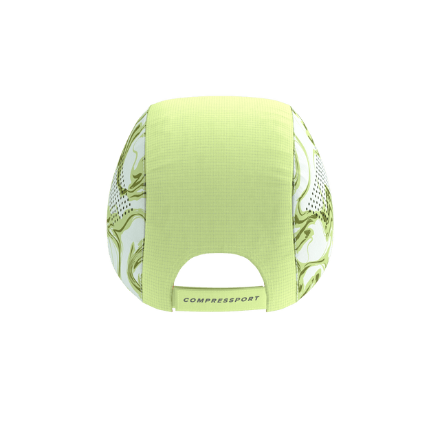 Compressport Unisex's Pro Racing Cap - Green Camo/Fluo Red