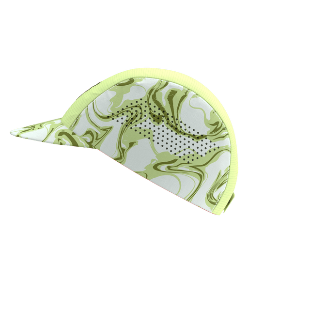 Compressport Unisex's Pro Racing Cap - Green Camo/Fluo Red