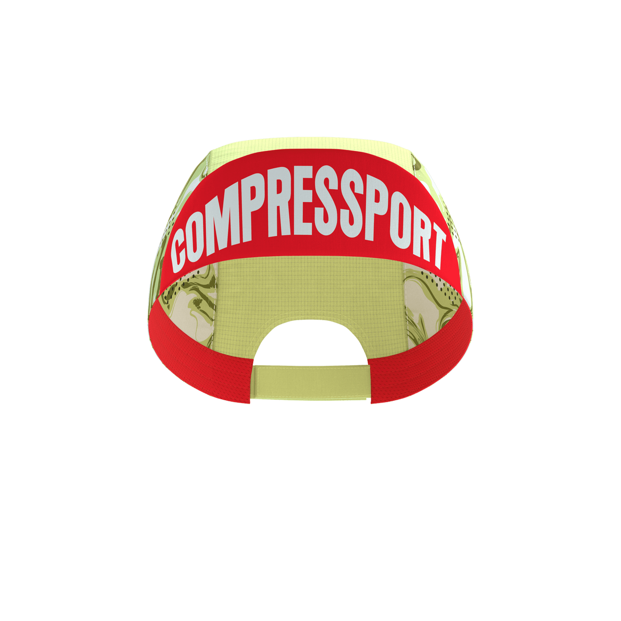 Compressport Unisex's Pro Racing Cap - Green Camo/Fluo Red