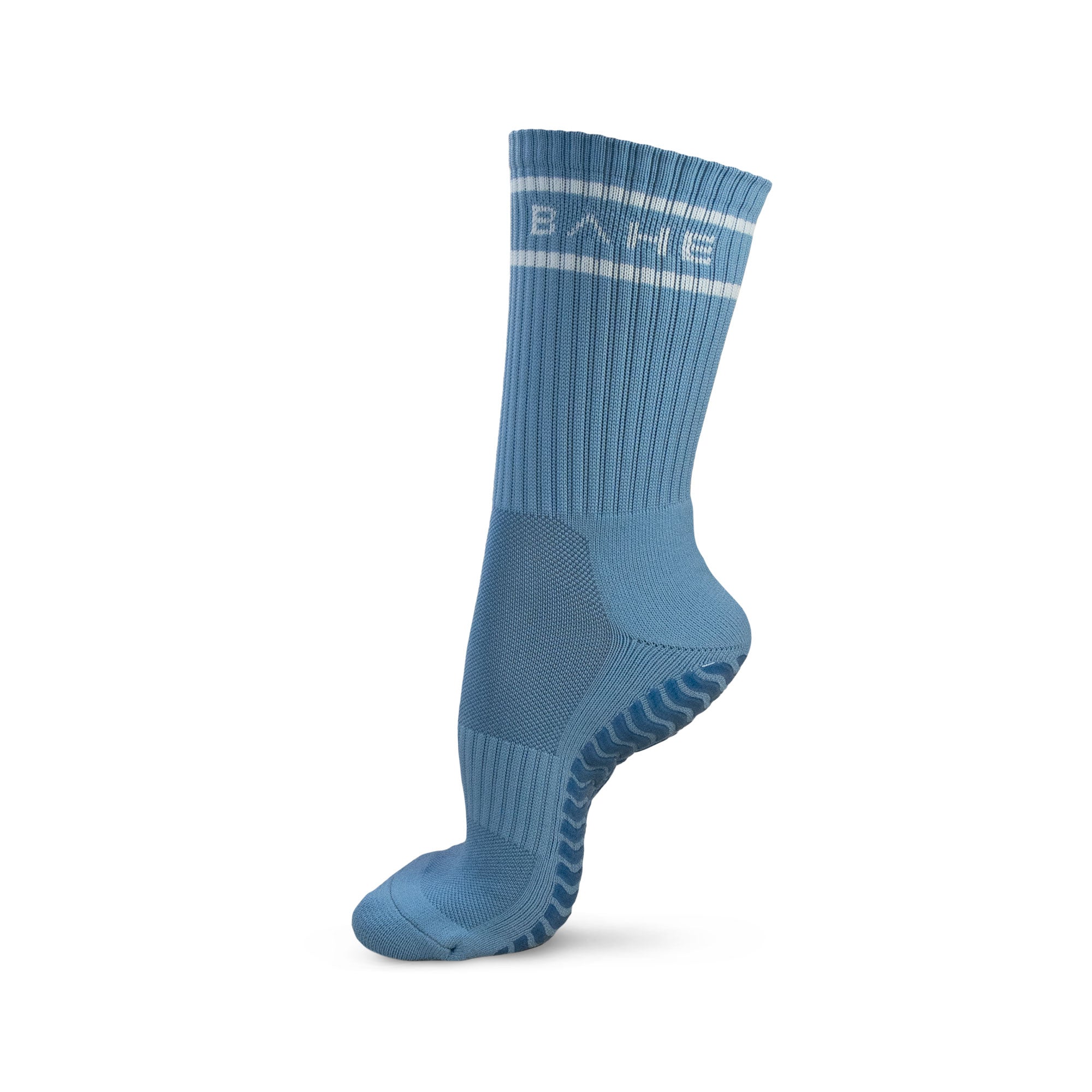 BAHE Studio Grippy Crew Socks 2 Pairs - Coconut & Powder Blue