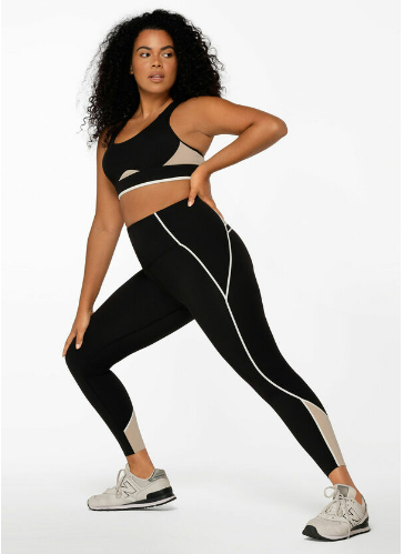 Lorna Jane Amplify Bonded Pocket Ankle Biter Leggings Black