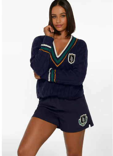 Lorna Jane Country Club Knit Jumper - French Navy