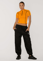 Lorna Jane Climber Short Sleeve Active Zip Top - Pumpkin
