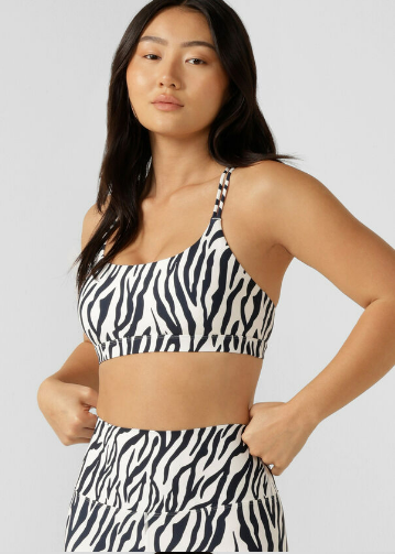 Lorna Jane Safari Sports Bra - Midnight Blue Safari Print