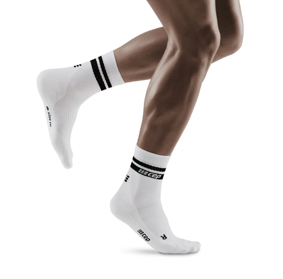CEP Men's Classic 80's Socks Mid Cut - White/Black ( WP5C0V )