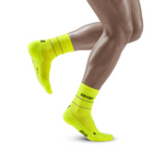 CEP Men's Reflective Mid Cut Socks - Neon Yellow ( WP5CFZ )