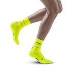 CEP Women's Reflective Mid Cut Socks - Neon Yellow ( WP4CFZ )