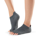 TOESOX Grip Half Toe Low Rise - Charcoal Grey