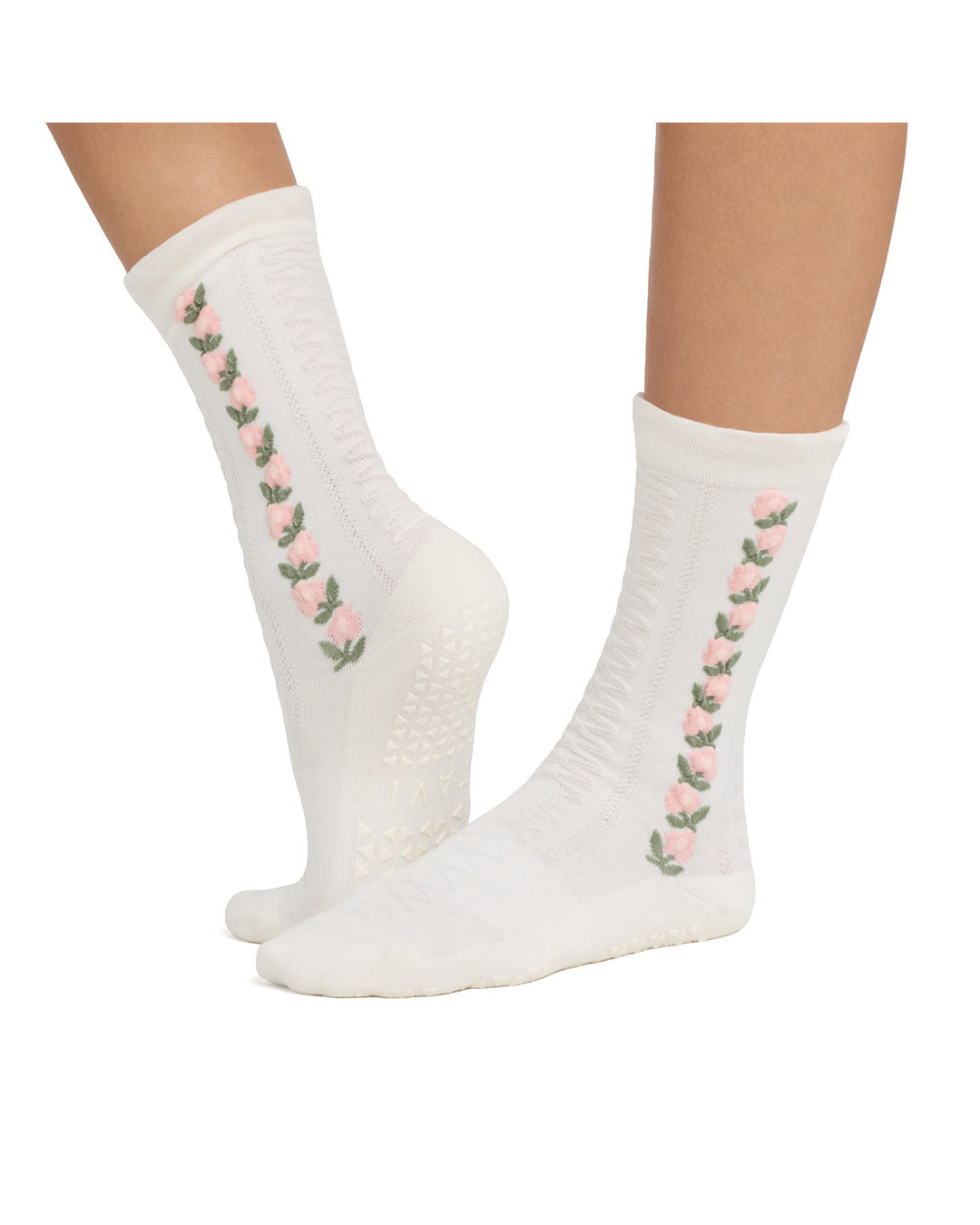 TAVI Grip Jess Knitted Ruffle - Coconut Blooms