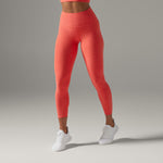 TAVI Tavicloud High Waisted 7/8 Tight - Hot Coral Spacedye