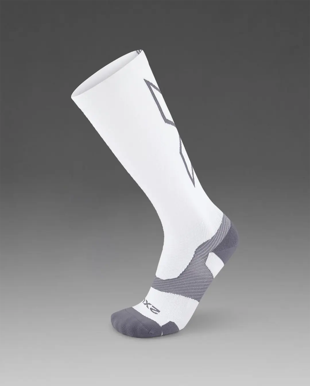2XU Unisex's Vectr Light Cushion FullLength - White/Grey