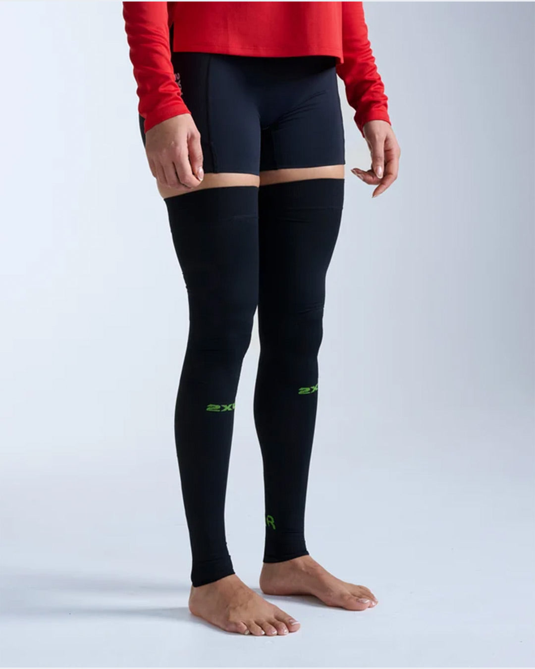 2XU Unisex's Recovery Fir Flex Leg Sleeves - Black/Nero