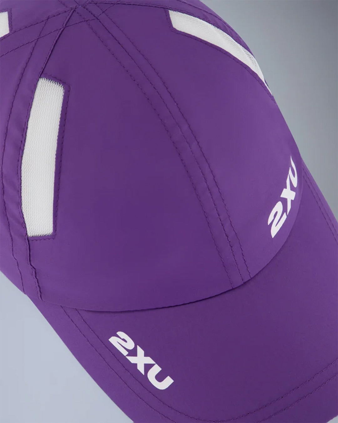 2XU Unisex's Run Cap - Purple Flash/White