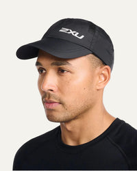 2XU Unisex's Run Cap - Volt/Black