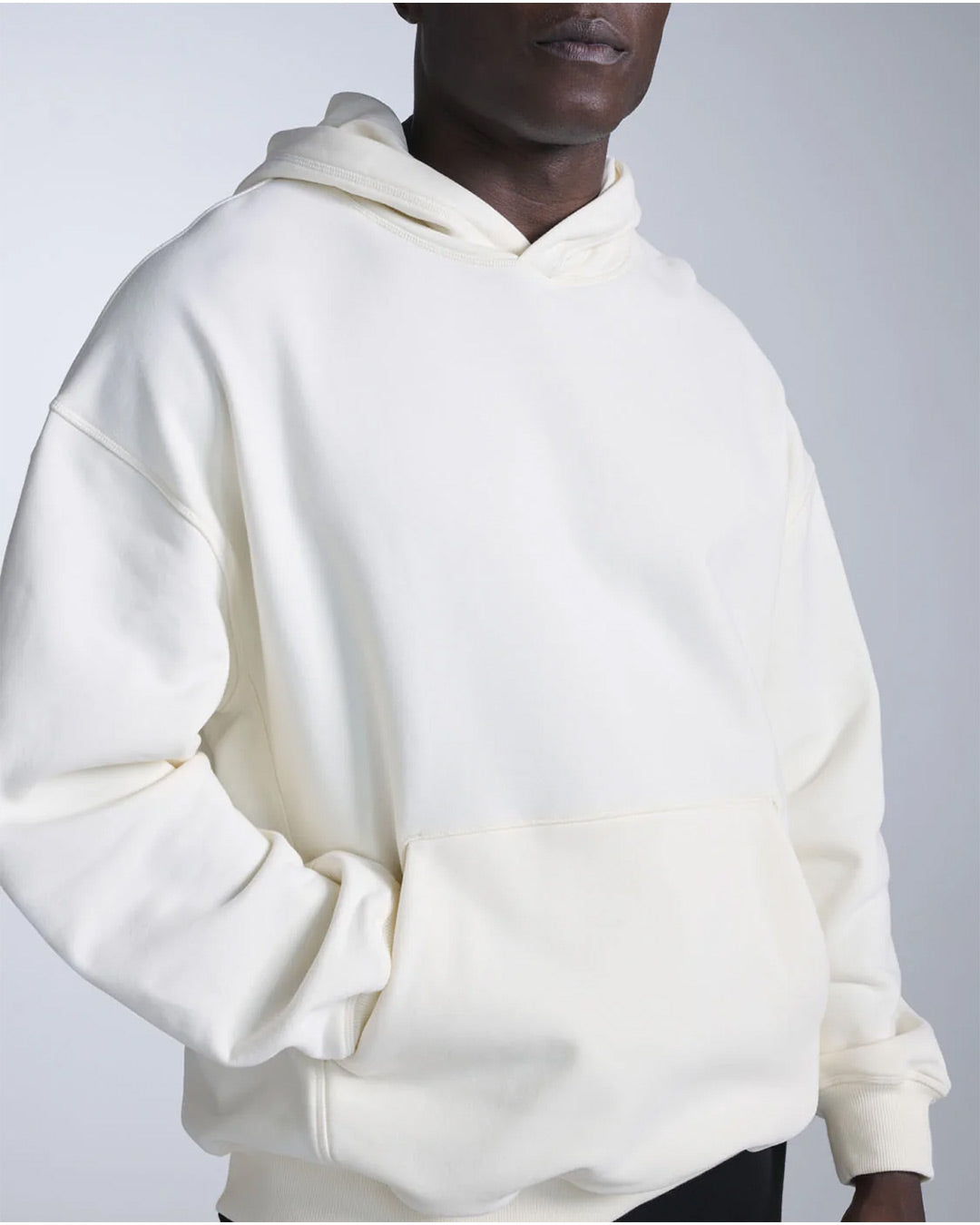 2XU Unisex's EZ Oversized Organic Cotton Hoodie - Chalk/Chalk