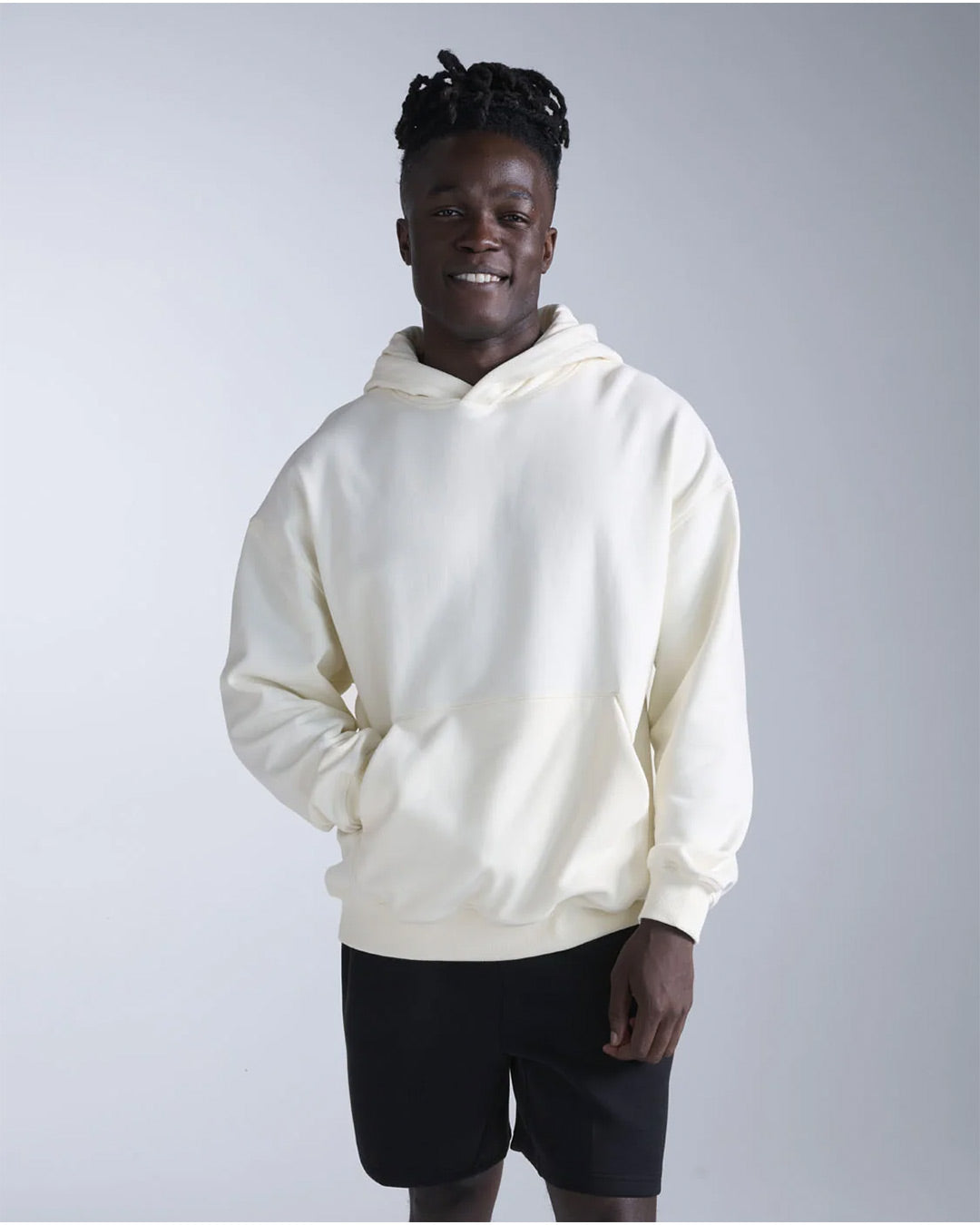 2XU Unisex's EZ Oversized Organic Cotton Hoodie - Chalk/Chalk