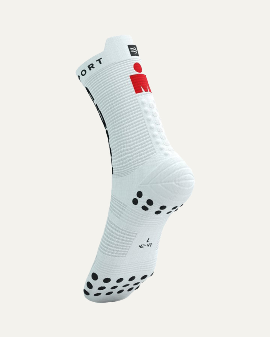 Compressport Unisex's Pro Racing Socks v4.0 Bike 360 Print Ironman 2025 L2 - White