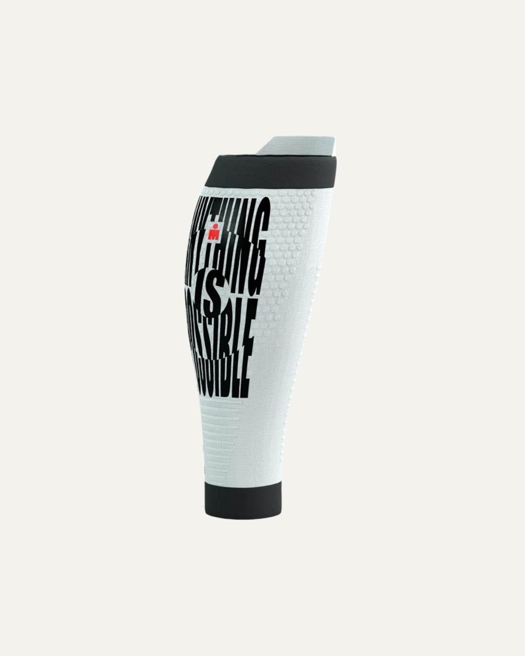 Compressport Unisex's R2 3.0 Calf Sleeves 360 Print Ironman 2025 L2 - White