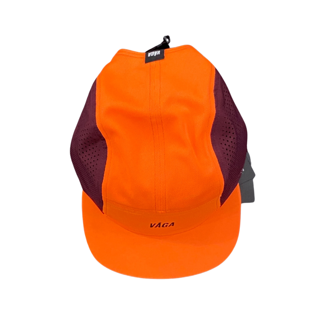 VAGA Feather Racing Cap - Neon Orange/Plum