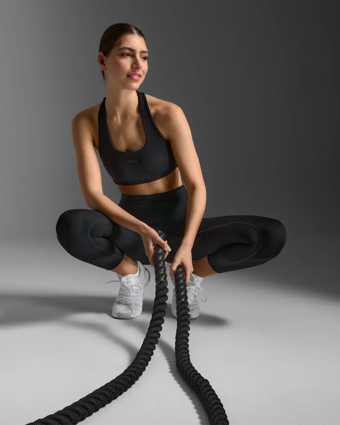 2XU Women's Form Stash Hi-Rise Compression 7/8 Tights - BLK/BL1