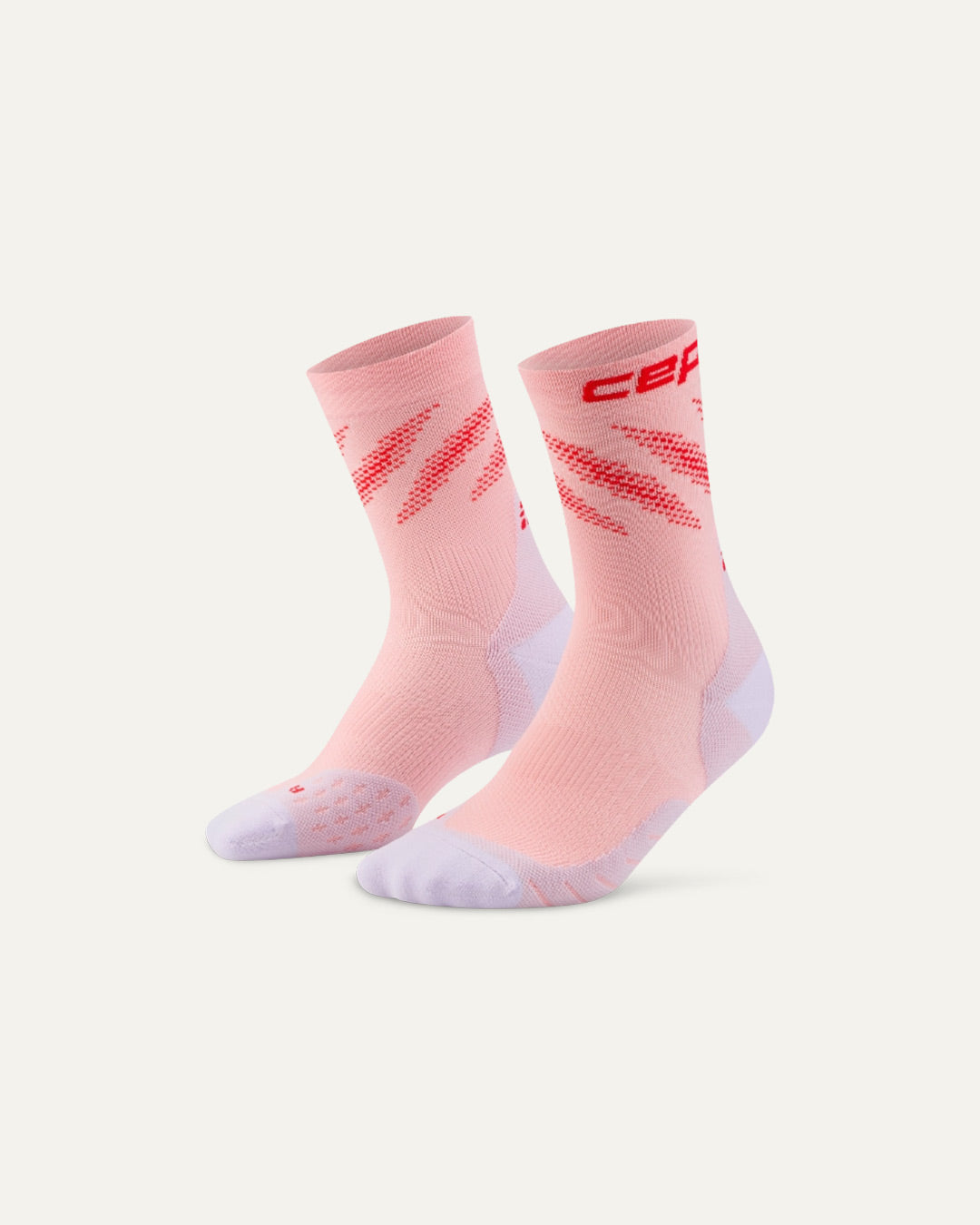 CEP Women's Run edt. Elliptic Socks Mid Cut - Pink/Red