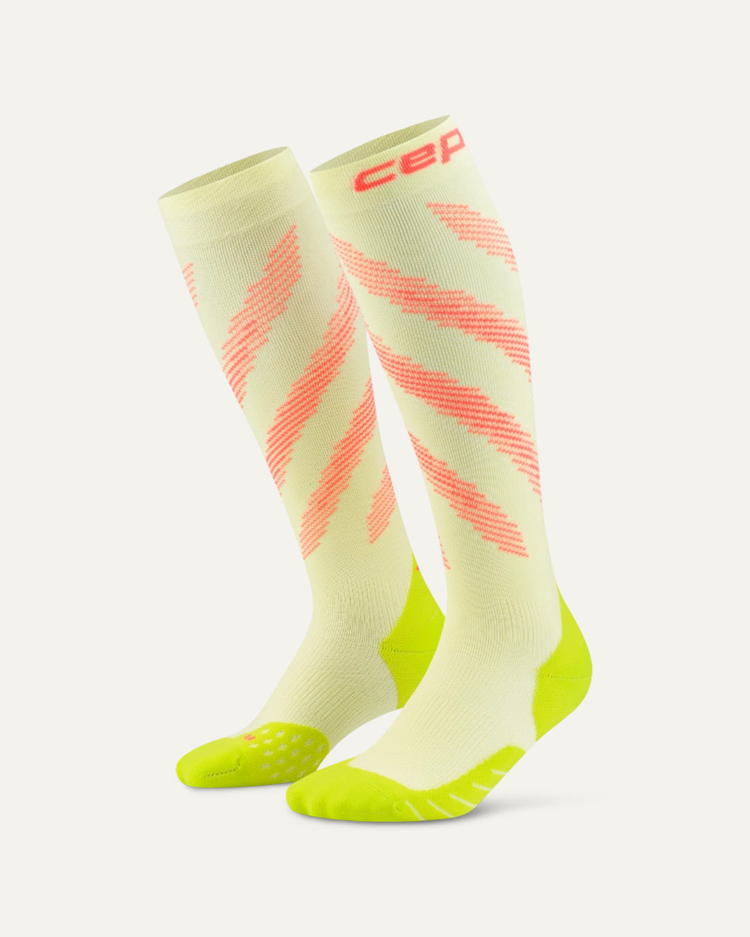 CEP Men's Run edt. Elliptic Socks Tall - Lime/Neon Coral
