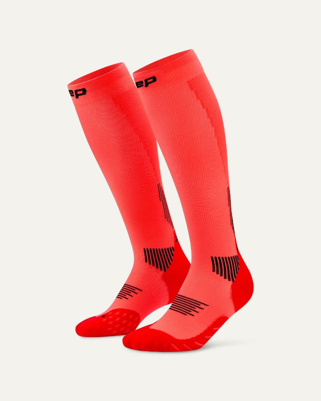 CEP Men's Run Socks Tall 5.0 - Neon Coral