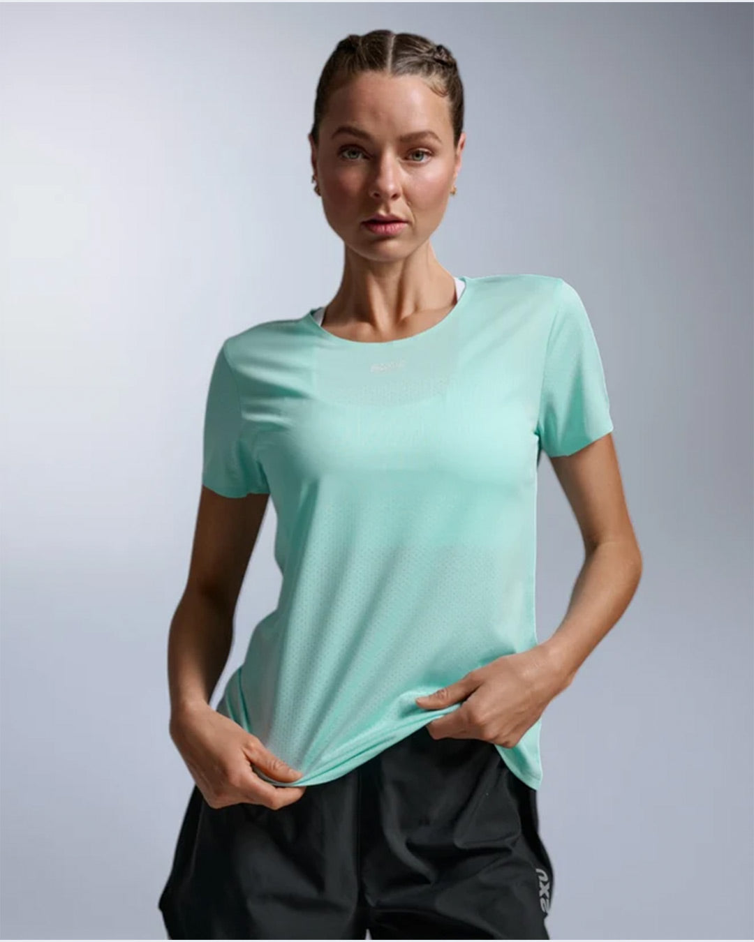 2XU Women's Light Speed Tech Tee - Lagoon/Lagoon Reflective
